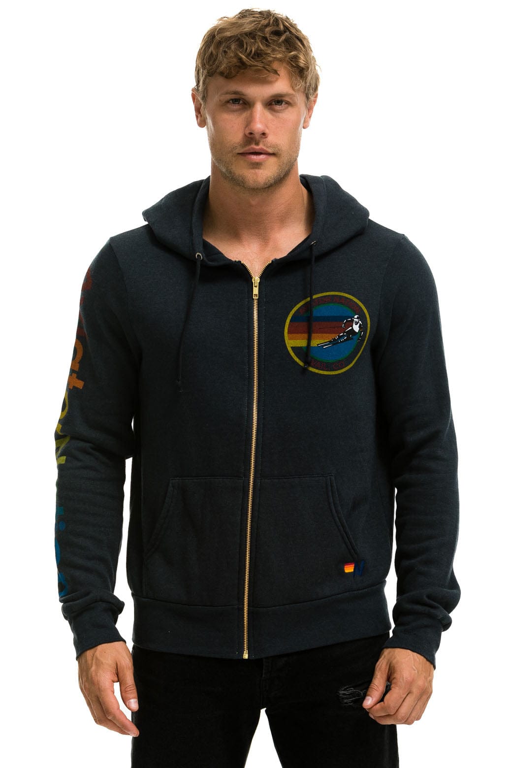 Classic AVIATOR NATION VAIL ZIP HOODIE - CHARCOAL
