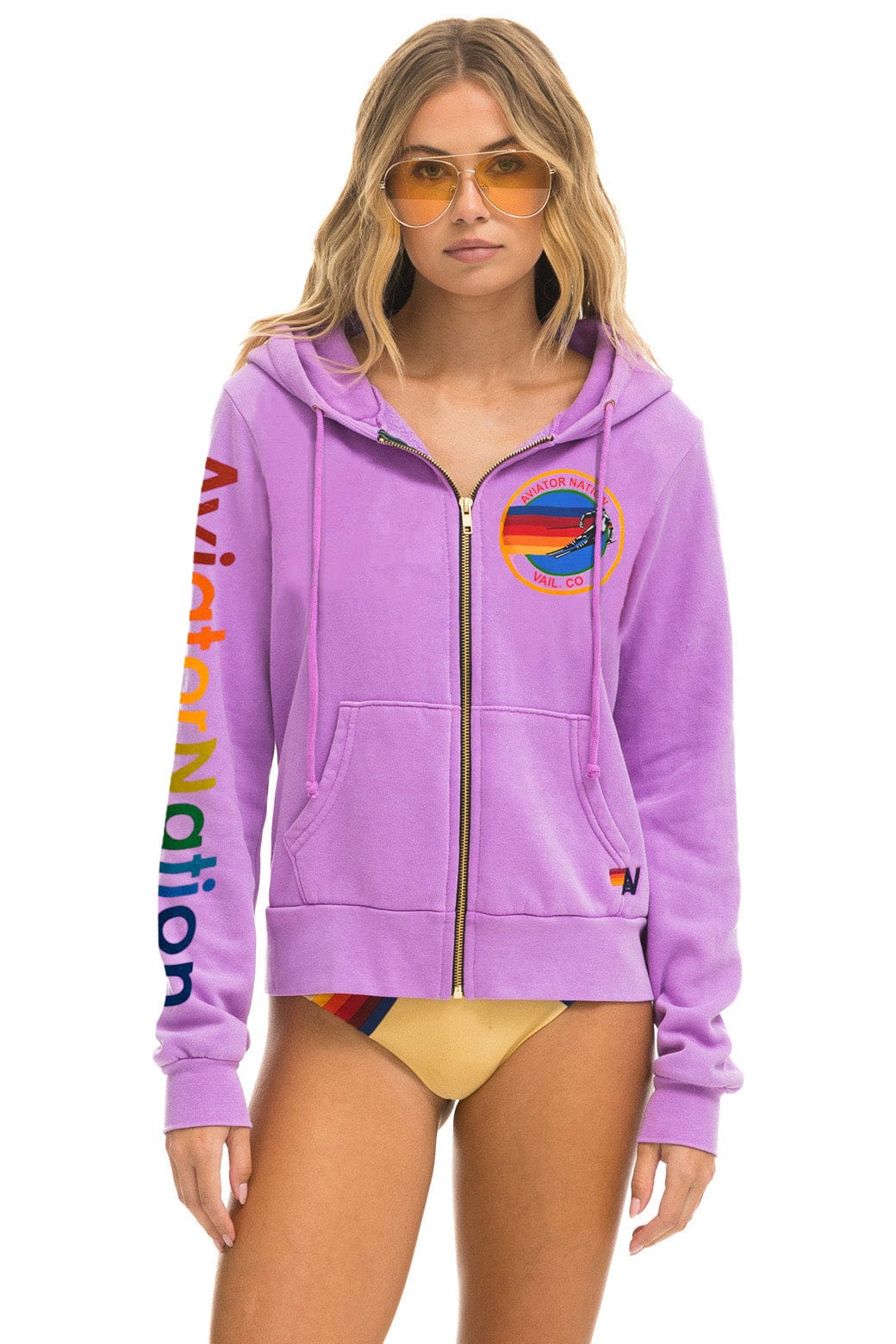 Classic AVIATOR NATION VAIL HOODIE - NEON PURPLE