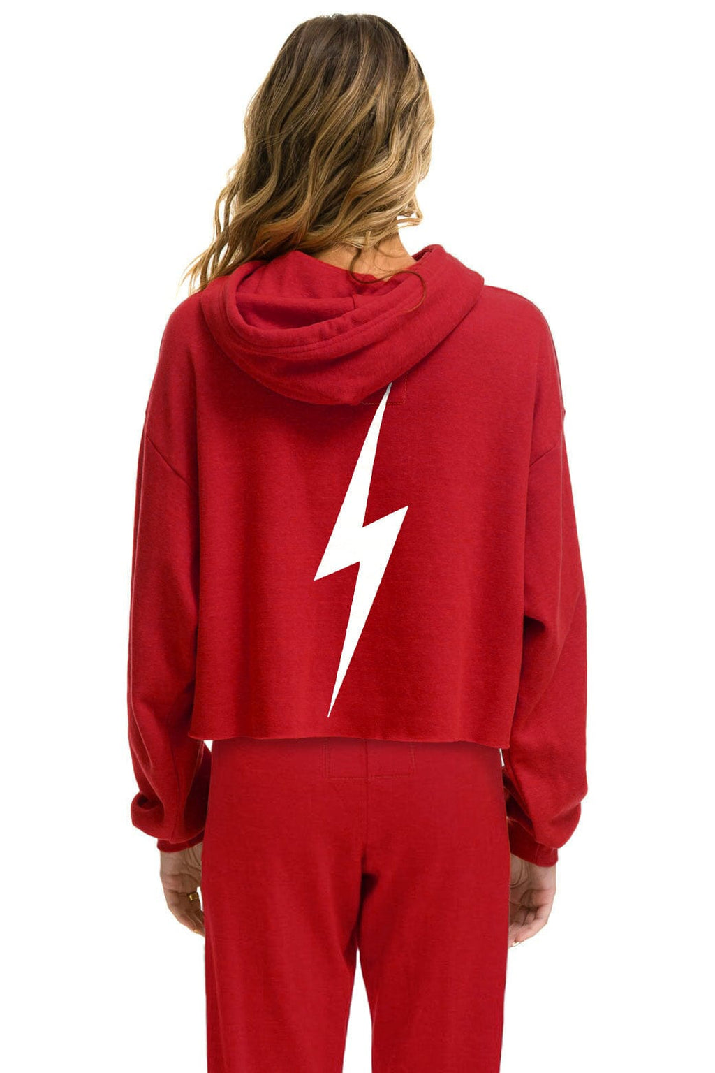 Classic UNIVERSITY OF ALABAMA CROPPED PULLOVER HOODIE - CRIMSON