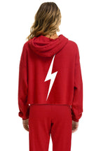 Classic UNIVERSITY OF ALABAMA CROPPED PULLOVER HOODIE - CRIMSON