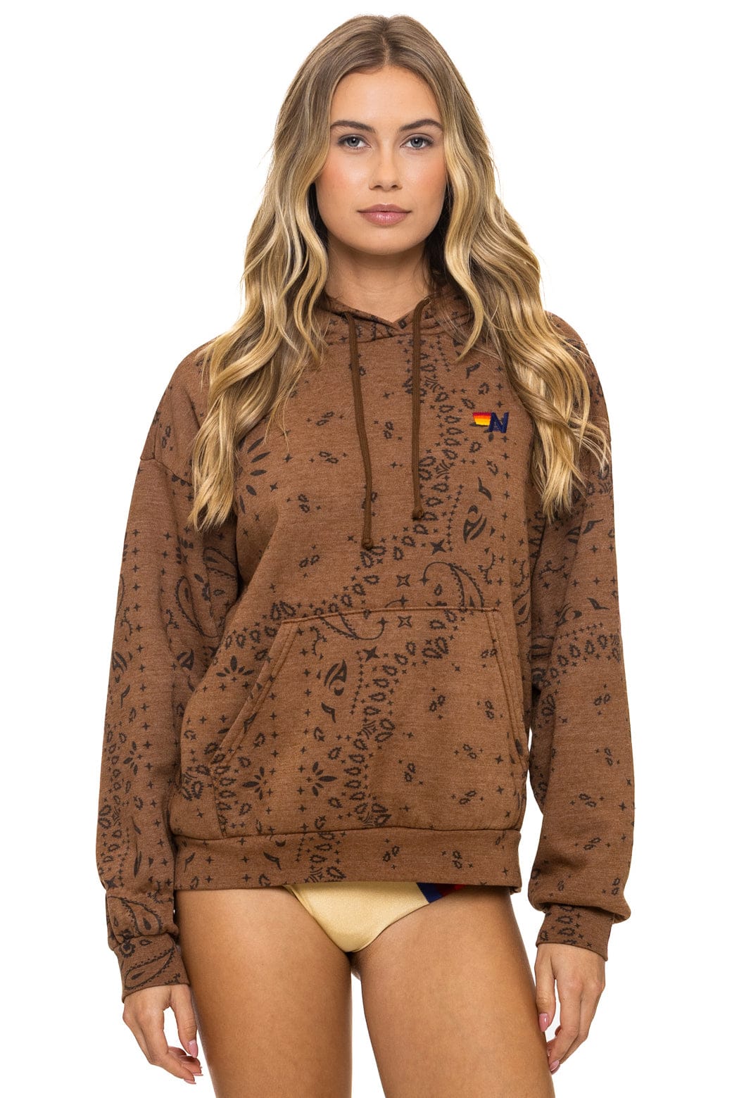 Classic BANDANA RELAXED PULLOVER HOODIE - CINNAMON