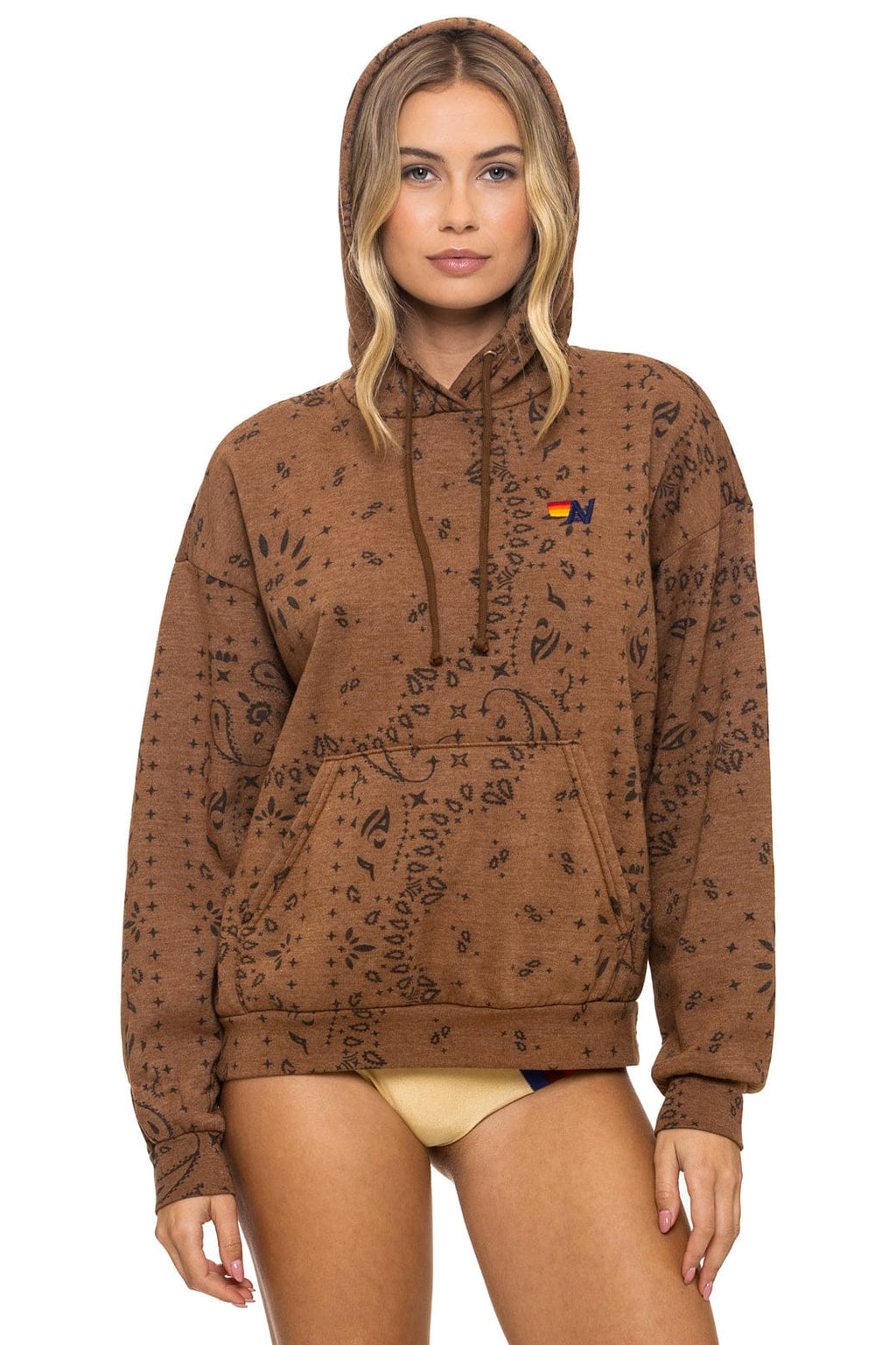 Classic BANDANA RELAXED PULLOVER HOODIE - CINNAMON
