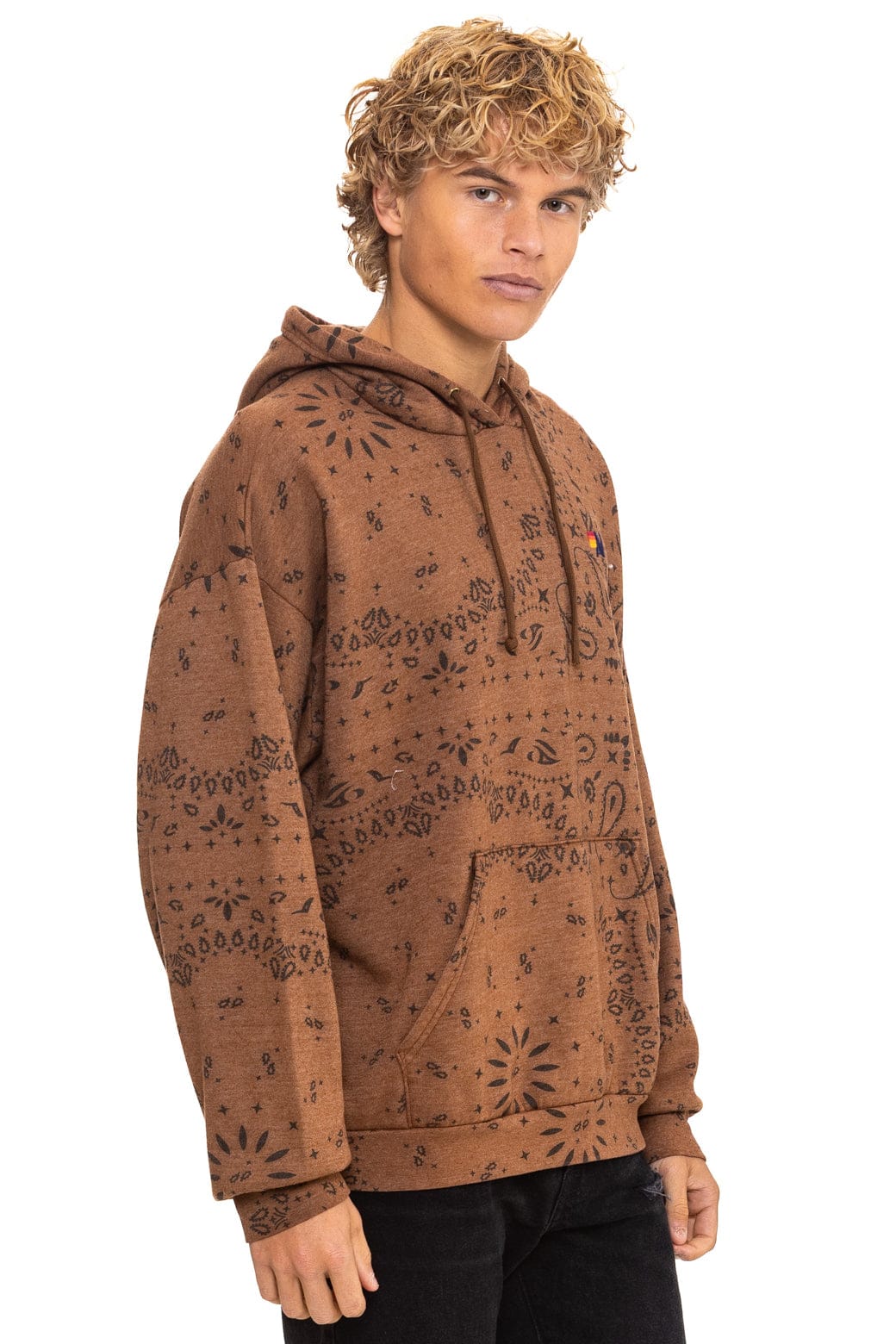 Classic BANDANA RELAXED PULLOVER HOODIE - CINNAMON