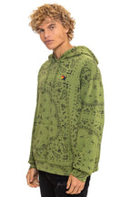 Classic BANDANA RELAXED PULLOVER HOODIE - JUNGLE GREEN