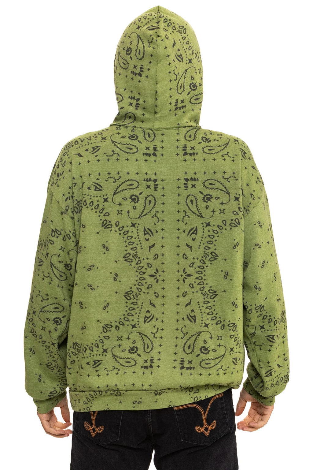 Classic BANDANA RELAXED PULLOVER HOODIE - JUNGLE GREEN
