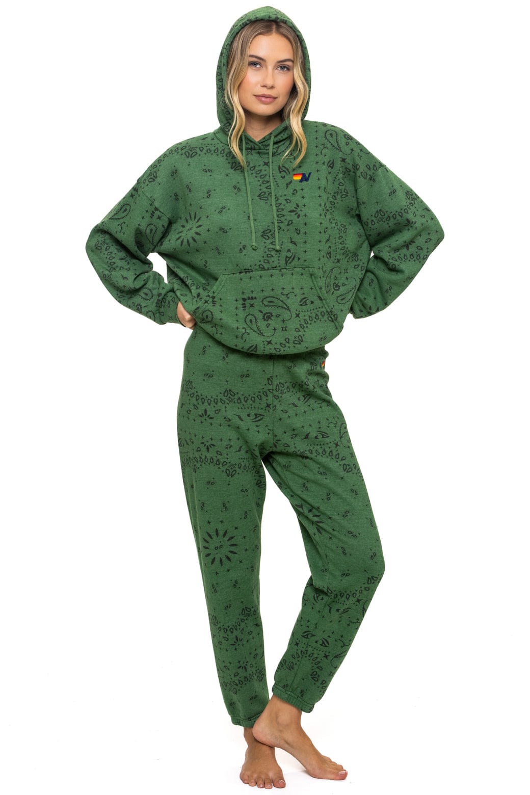 Classic BANDANA RELAXED PULLOVER HOODIE - PALM