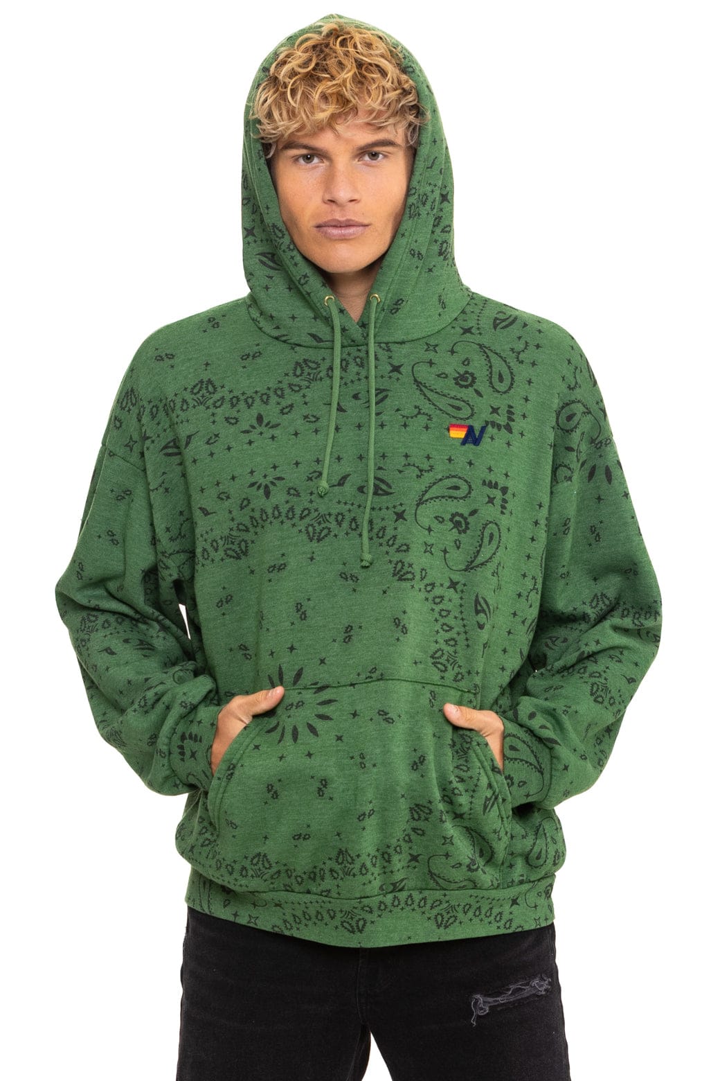 Classic BANDANA RELAXED PULLOVER HOODIE - PALM