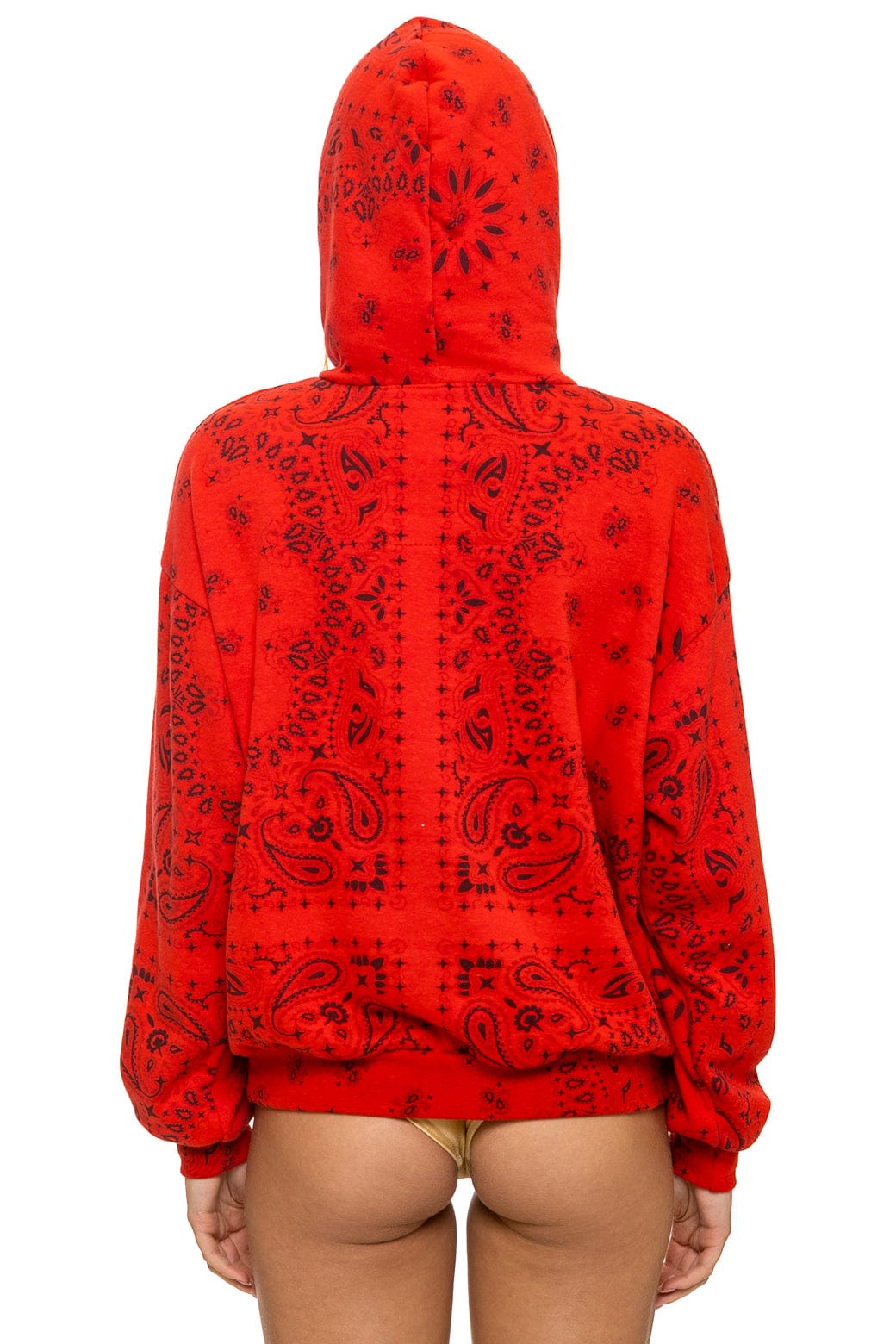 Classic BANDANA RELAXED PULLOVER HOODIE - RED