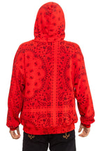 Classic BANDANA LOVER RELAXED PULLOVER HOODIE - RED