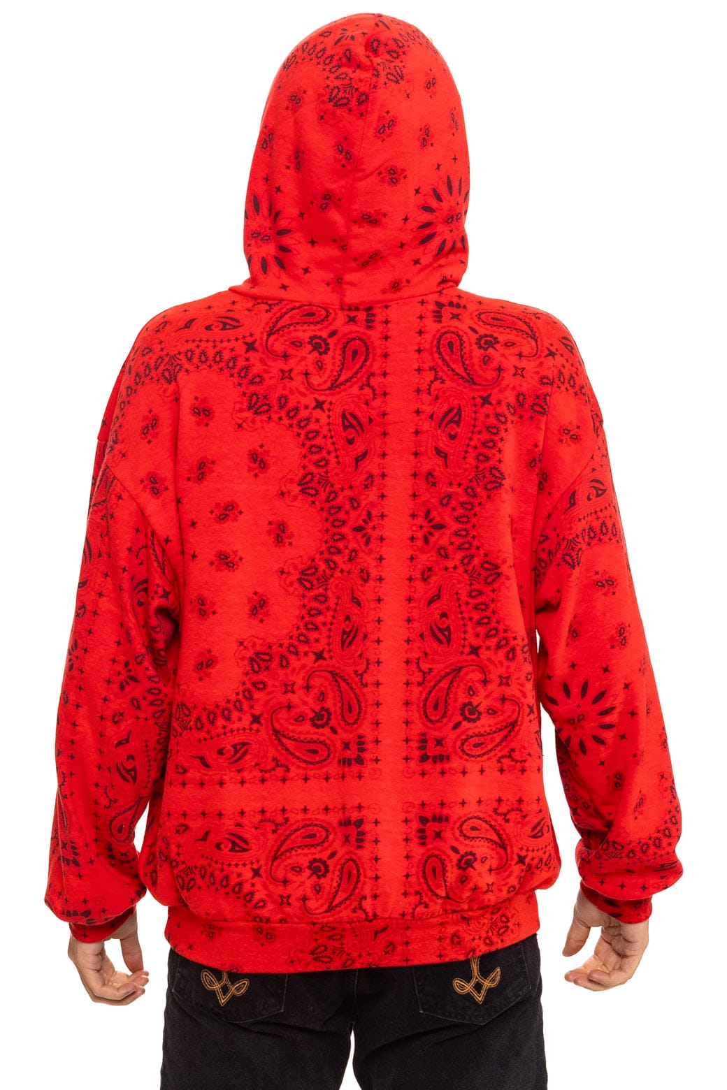 Classic BANDANA LOVER RELAXED PULLOVER HOODIE - RED