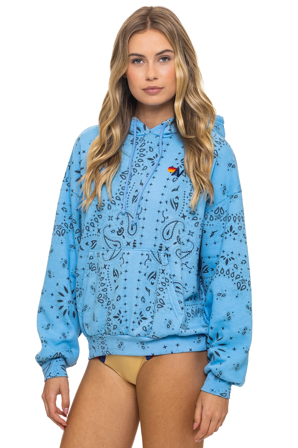 Classic BANDANA RELAXED PULLOVER HOODIE - SKY