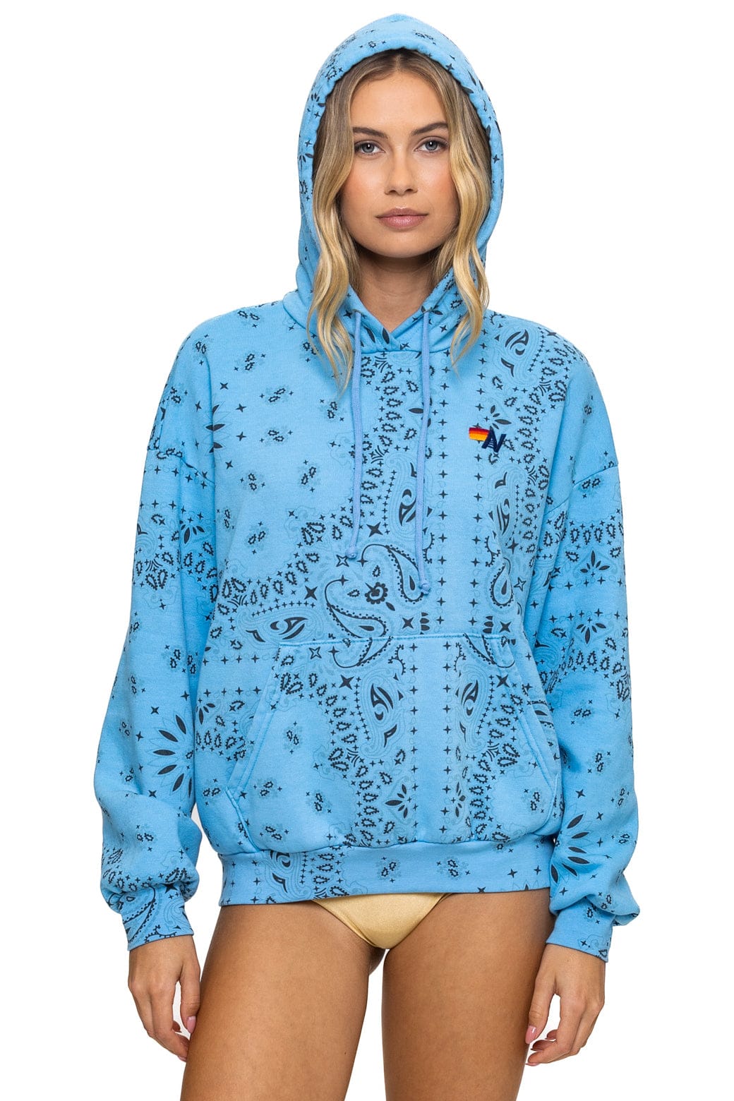 Classic BANDANA RELAXED PULLOVER HOODIE - SKY