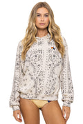 Classic BANDANA RELAXED PULLOVER HOODIE - VINTAGE WHITE