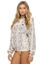 Classic BANDANA RELAXED PULLOVER HOODIE - VINTAGE WHITE