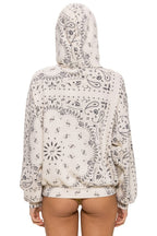 Classic BANDANA RELAXED PULLOVER HOODIE - VINTAGE WHITE