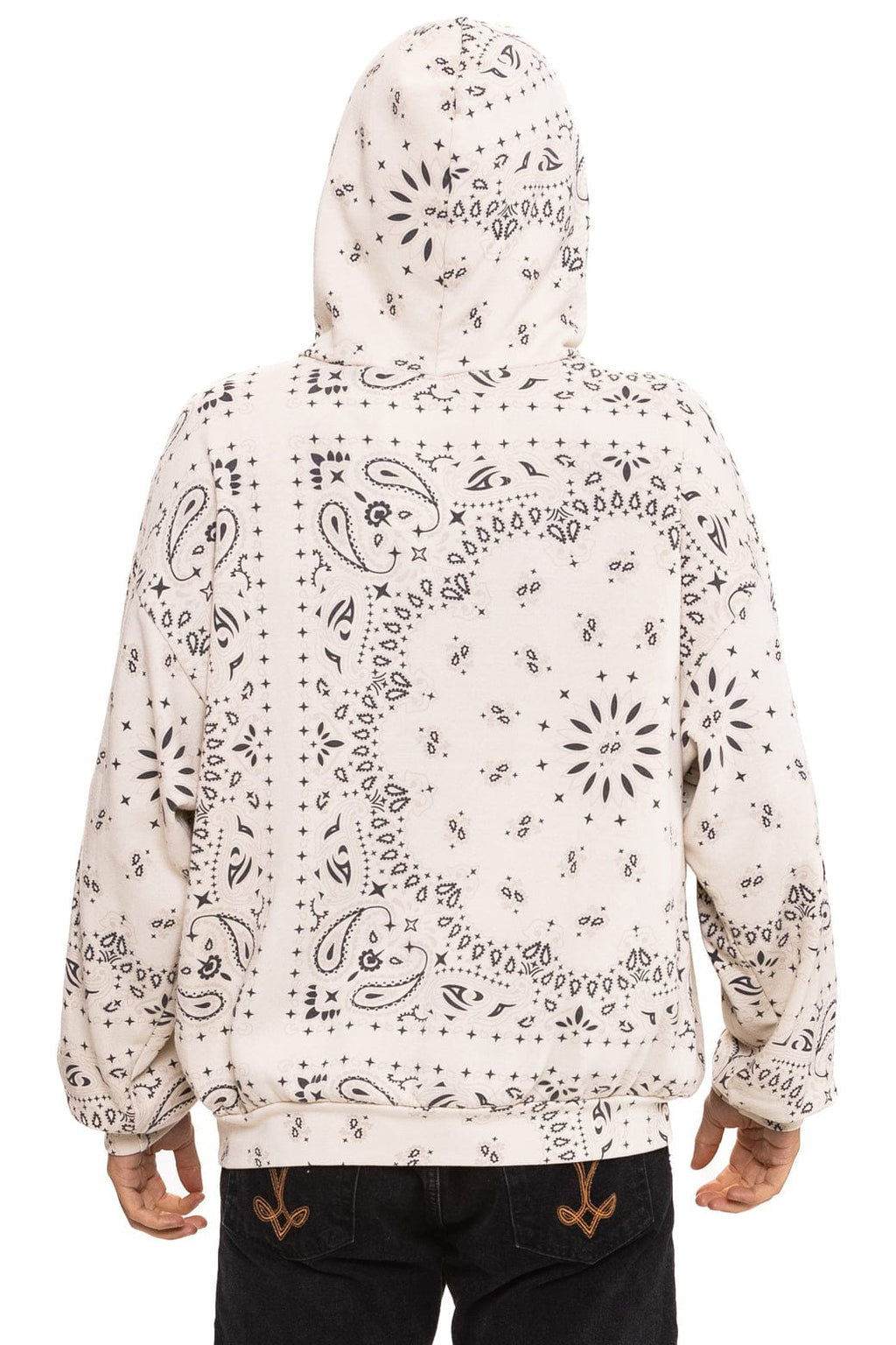 Classic BANDANA RELAXED PULLOVER HOODIE - VINTAGE WHITE