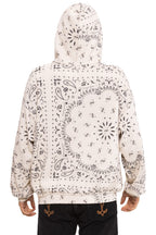 Classic BANDANA RELAXED PULLOVER HOODIE - VINTAGE WHITE