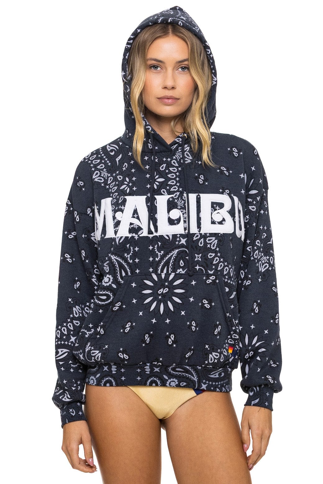 Classic BANDANA MALIBU RELAXED PULLOVER HOODIE - CHARCOAL