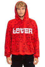 Classic BANDANA LOVER RELAXED PULLOVER HOODIE - RED