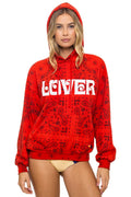 Classic BANDANA LOVER RELAXED PULLOVER HOODIE - RED