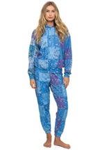 Classic BANDANA QUILTED RELAXED PULLOVER HOODIE - BLUE