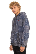Classic BANDANA QUILTED RELAXED PULLOVER HOODIE - CHARCOAL