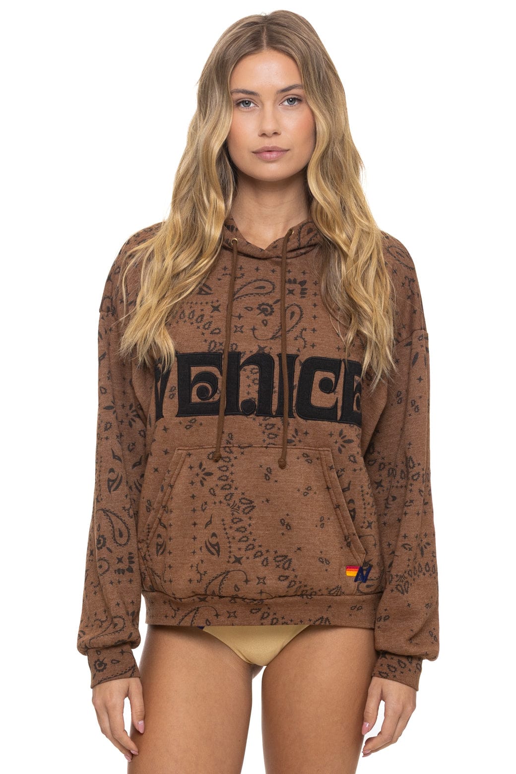 Classic BANDANA VENICE RELAXED PULLOVER HOODIE - CINNAMON