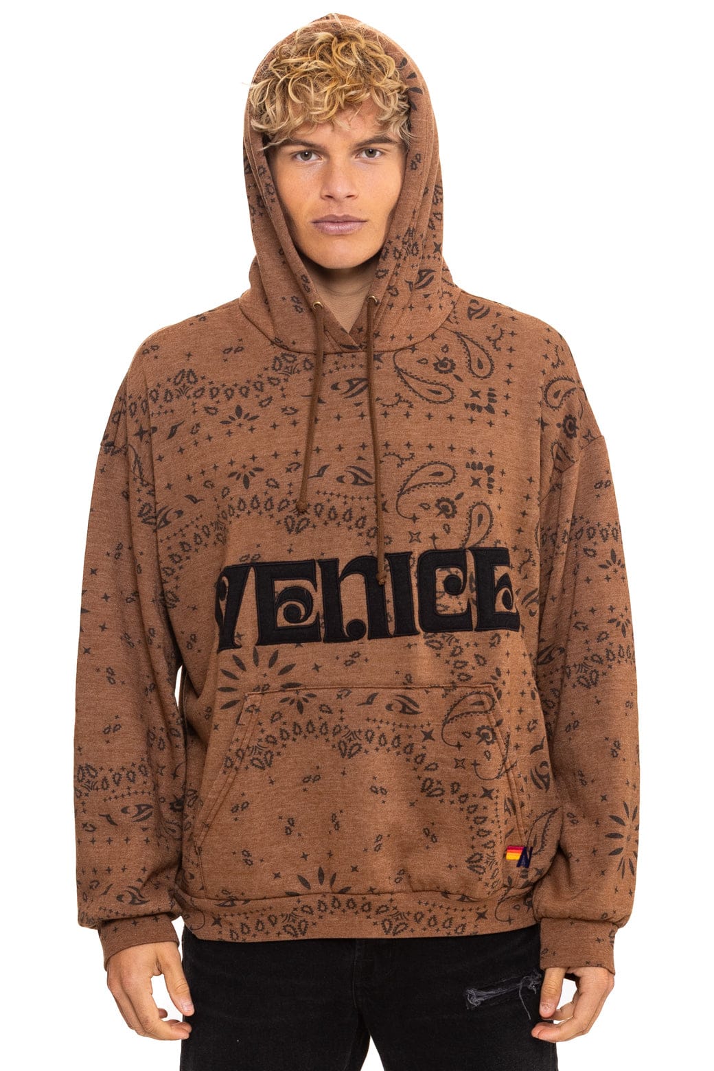 Classic BANDANA VENICE RELAXED PULLOVER HOODIE - CINNAMON