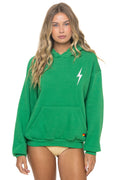 Classic BOLT STITCH RELAXED PULLOVER HOODIE - KELLY GREEN WHITE