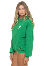 Classic BOLT STITCH RELAXED PULLOVER HOODIE - KELLY GREEN WHITE