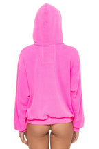 Classic BOLT STITCH RELAXED PULLOVER HOODIE - NEON PINK NEON PURPLE