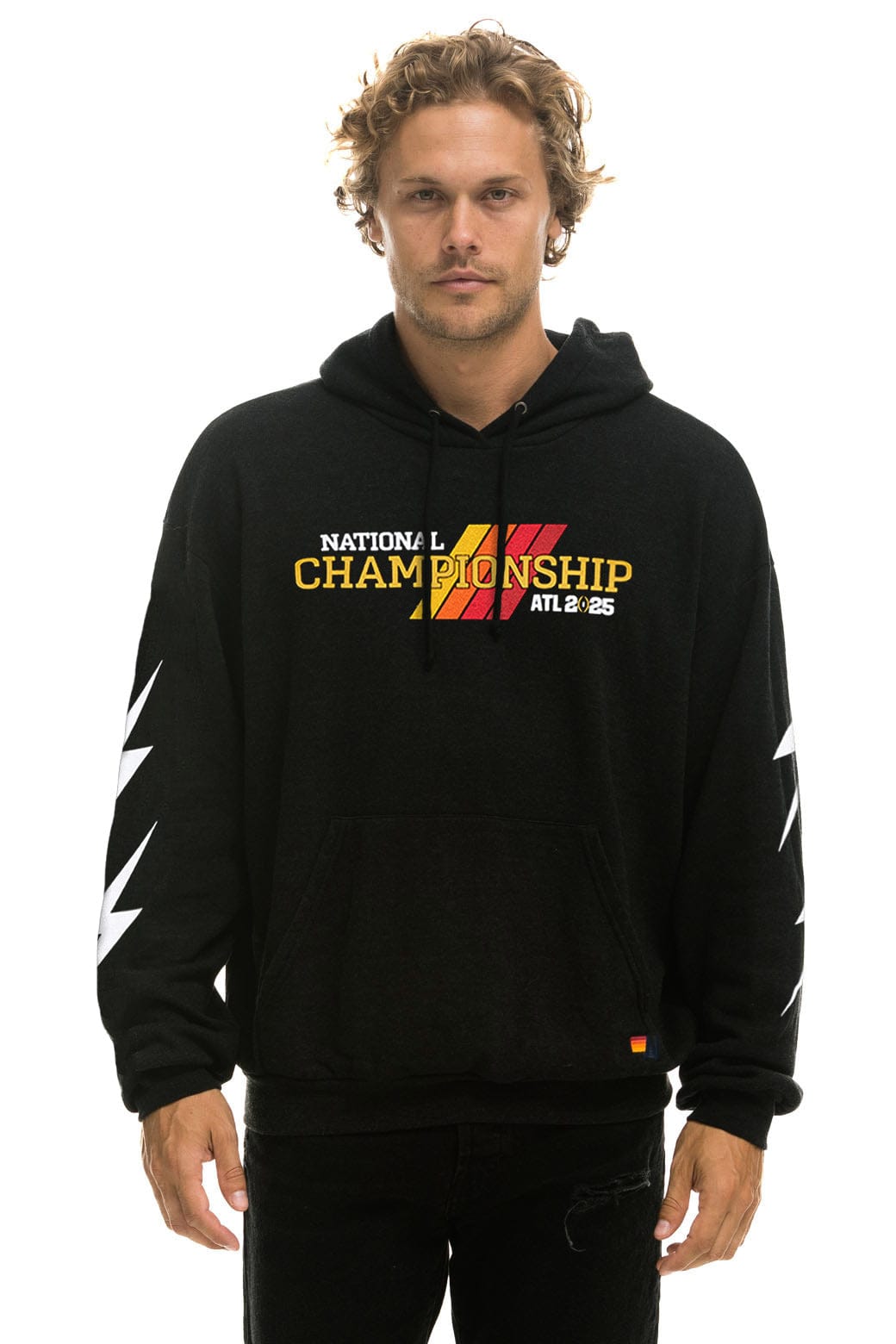 Classic CFP NATIONAL CHAMPIONSHIP 2025 UNISEX RELAXED PULLOVER HOODIE - BLACK