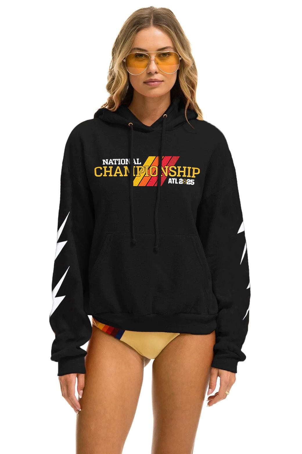 Classic CFP NATIONAL CHAMPIONSHIP 2025 UNISEX RELAXED PULLOVER HOODIE - BLACK