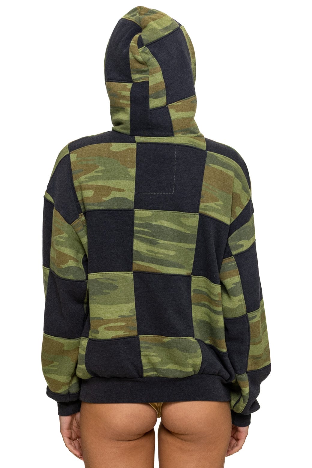 Classic CHECK QUILT RELAXED PULLOVER HOODIE - SMOKE CAMO
