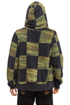 Classic CHECK QUILT ZIP HOODIE - SMOKE CAMO