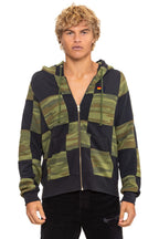Classic CHECK QUILT ZIP HOODIE - SMOKE CAMO