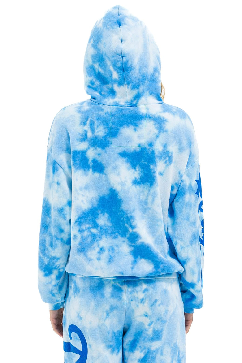 Classic LOS ANGELES DODGERS HAND DYED RELAXED PULLOVER HOODIE - TIE DYE BLUE