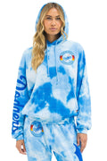 Classic LOS ANGELES DODGERS HAND DYED RELAXED PULLOVER HOODIE - TIE DYE BLUE