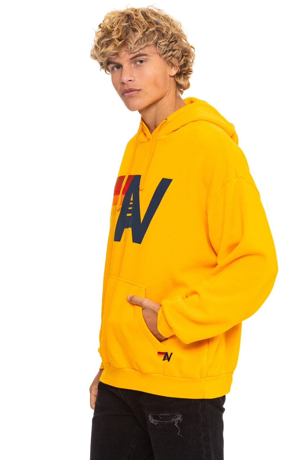 Classic LOGO PULLOVER RELAXED HOODIE - GOLD