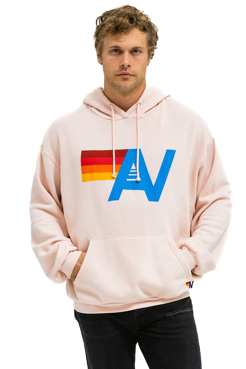 Classic LOGO PULLOVER RELAXED HOODIE - LIGHT PINK