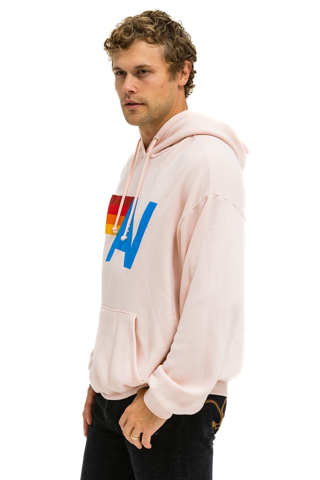 Classic LOGO PULLOVER RELAXED HOODIE - LIGHT PINK