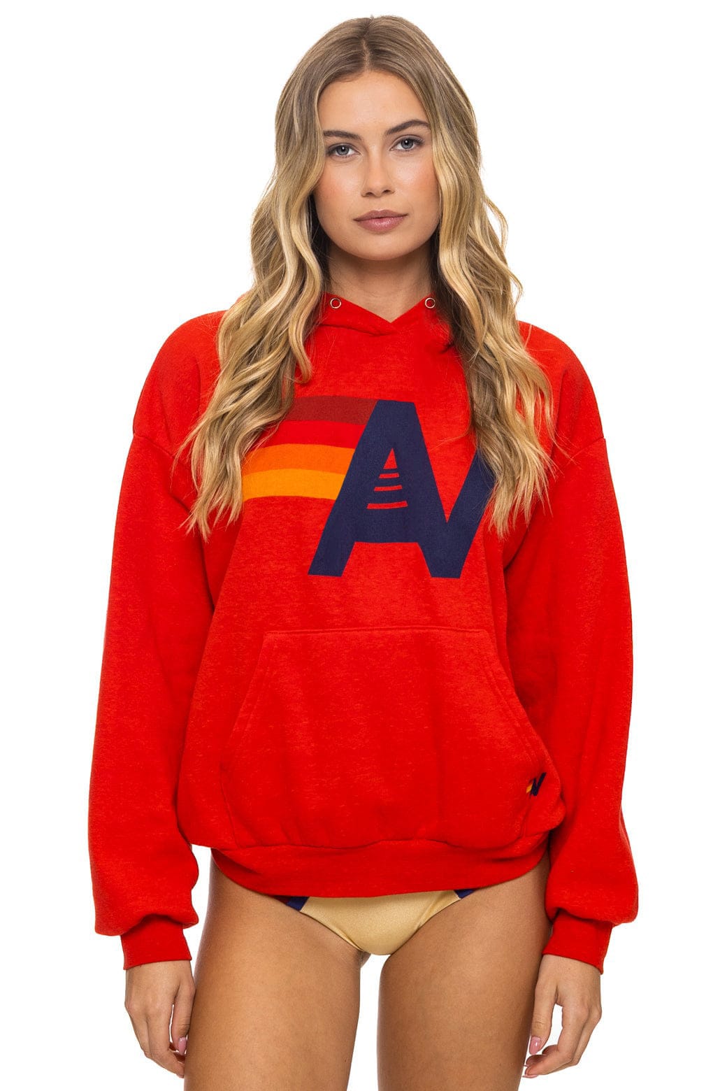 Classic LOGO PULLOVER RELAXED HOODIE - RED