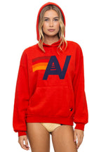 Classic LOGO PULLOVER RELAXED HOODIE - RED