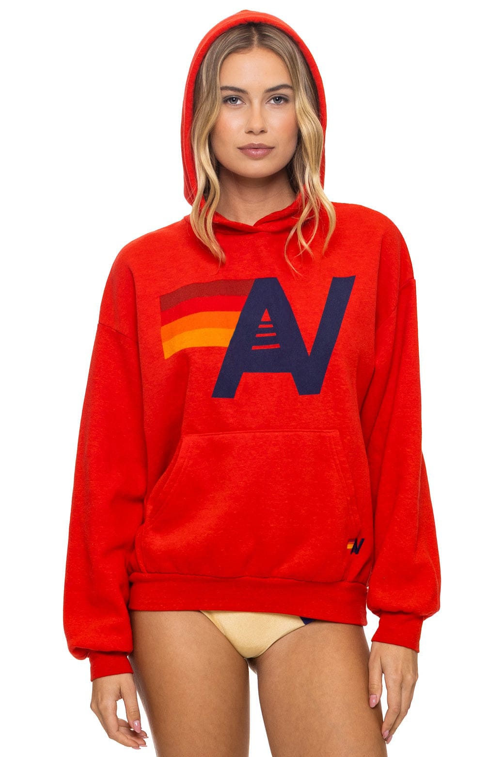 Classic LOGO PULLOVER RELAXED HOODIE - RED