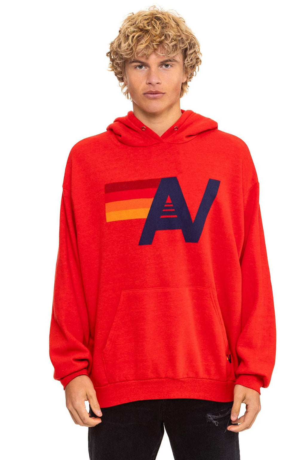 Classic LOGO PULLOVER RELAXED HOODIE - RED