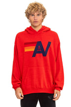 Classic LOGO PULLOVER RELAXED HOODIE - RED
