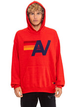 Classic LOGO PULLOVER RELAXED HOODIE - RED