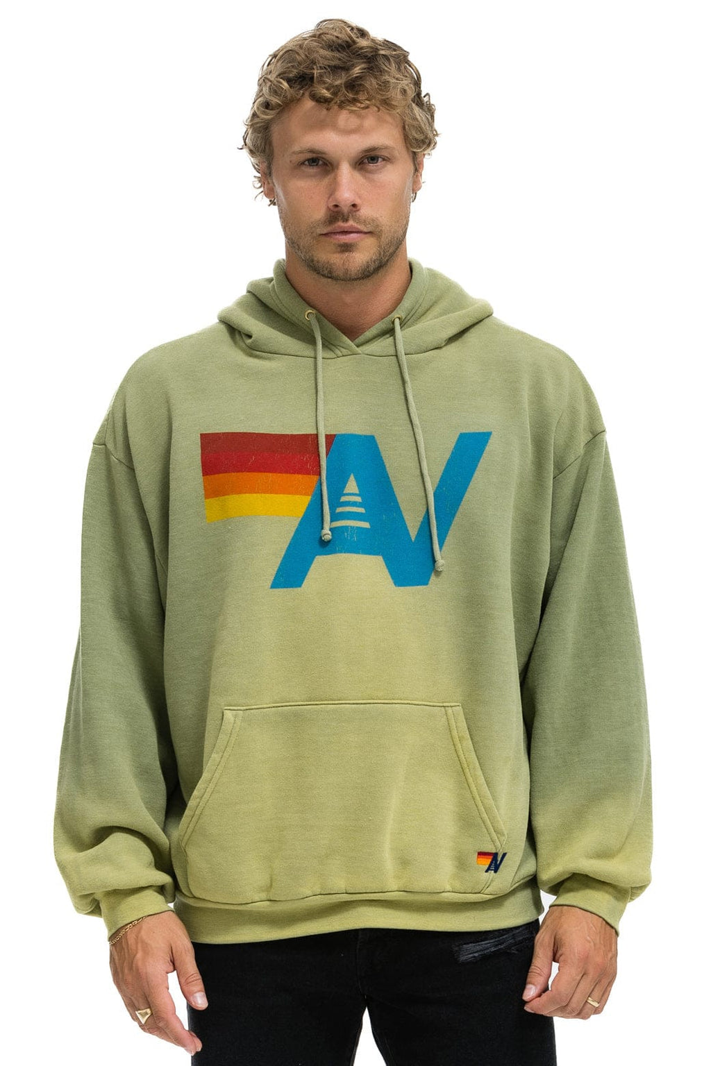 Classic VINTAGE LOGO RELAXED PULLOVER HOODIE - FADED ARMY