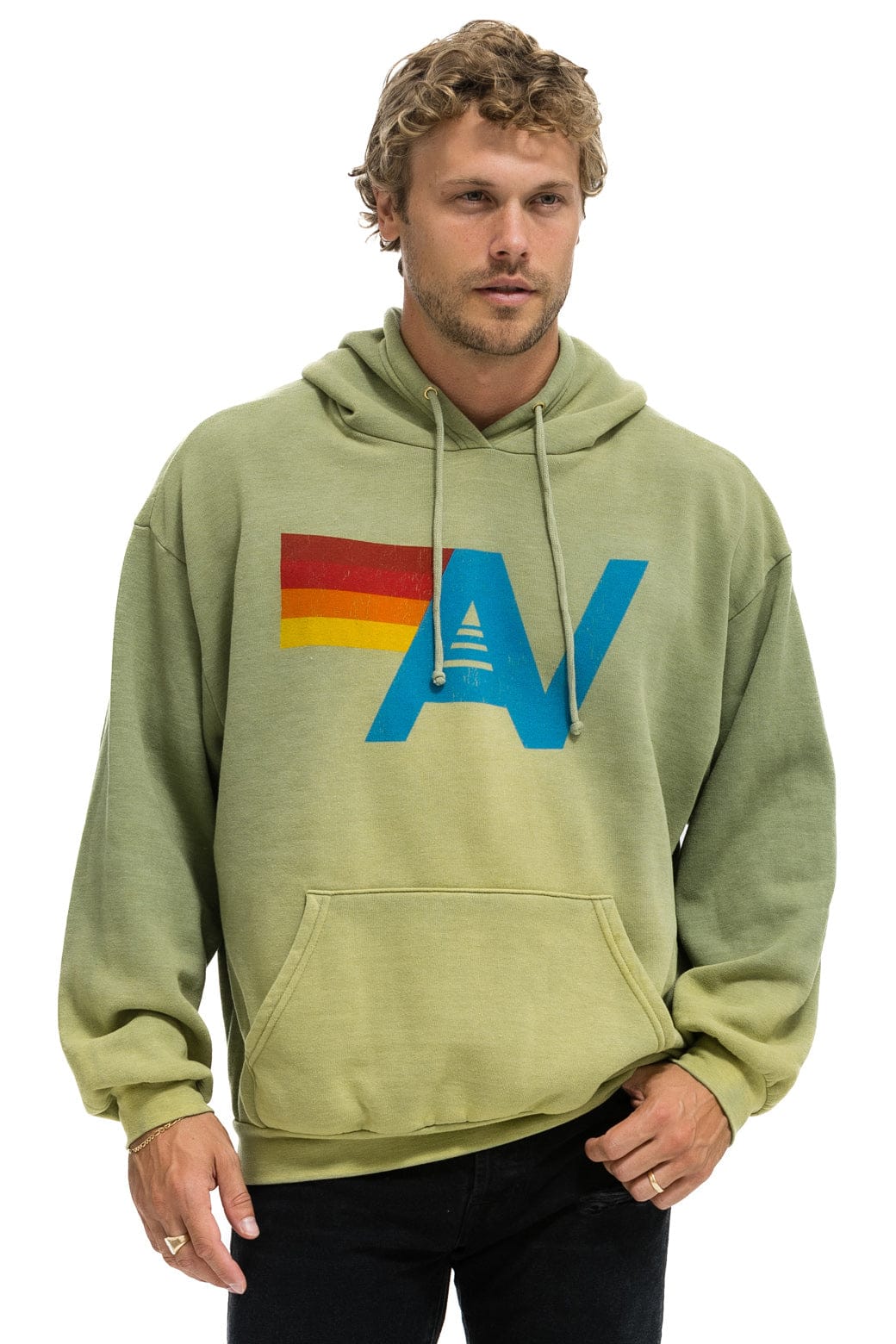Classic VINTAGE LOGO RELAXED PULLOVER HOODIE - FADED ARMY