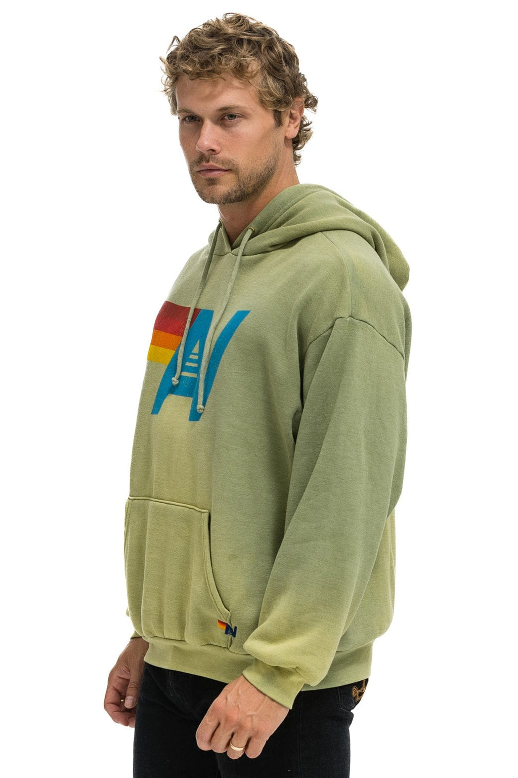 Classic VINTAGE LOGO RELAXED PULLOVER HOODIE - FADED ARMY